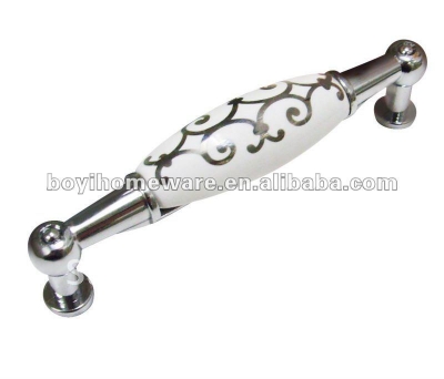 Silver vine door knobs/ ceramic door handles/ cupboard handles/ wardrobe knob/ cabinet handles wholesale 50pcs/lot AN99-PC