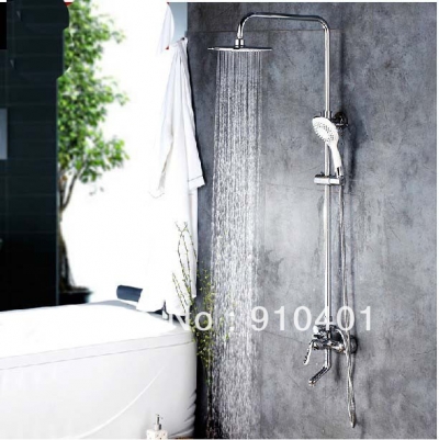 Wholesale And Retail Promotion Luxury Wall Mounted Chrome Brass Shower Faucet Set Bathtub Mixer Tap Hand Shower