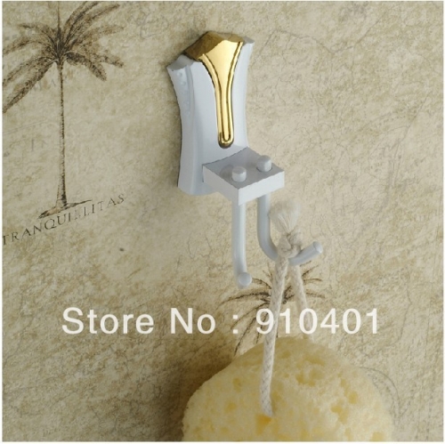 Wholesale And Retail Promotion NEW Bathroom Wall Mounted Bathroom Kitchen Hooks Dual Robe Towel Clothes Hangers