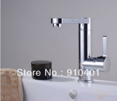 Wholesale And Retail Promotion NEW Deck Mounted Swivel Spout Single Handle Sink Mixer Tap Bathroom Basin Faucet