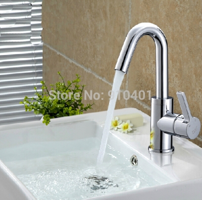 Wholesale And Retail Promotion Swivel Spout Round Style Kitchen Faucet Deck Mounted Sink Mixer Tap Single Lever