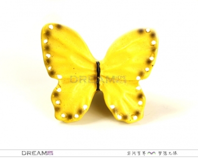 Yellow butterfly cabinet handle, Kids cabinet pull and handle , Kids room pull handle