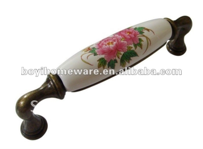 luxury ceramic door handles knobs wholesale and retail shipping discount 50pcs/lot G47-AB