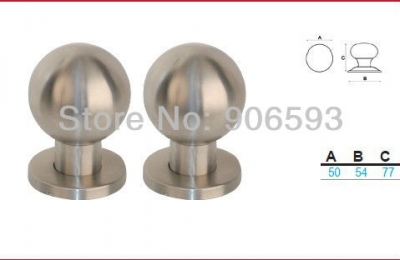 6pcs lot free shipping Modern stainles steel door knob/door handle/pull handle/diameter 50mm door knob
