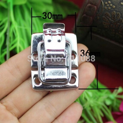 Hot-selling t box packaging hardware buttons chrome buckle clasp tin trunk lock buckle gift box hasp