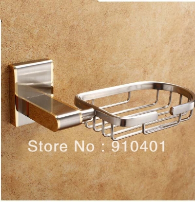 Wholesale And Retail Promotion Antique Golden Wall Mounted Soap Dish Holder Soap Basket Bathroom Accessories [Soap Dispenser Soap Dish-4252|]