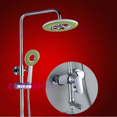 Wholesale And Retail Promotion Green Bathroom Shower Mixer Tap Bathtub Faucet Set 2 Functions Rain Shower Head