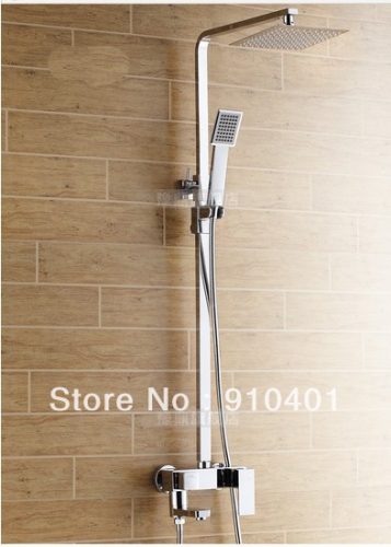 Wholesale And Retail Promotion Luxury 8" Rain Brass Shower Faucet Set Bathtub Shower Mixer Tap Shower Column