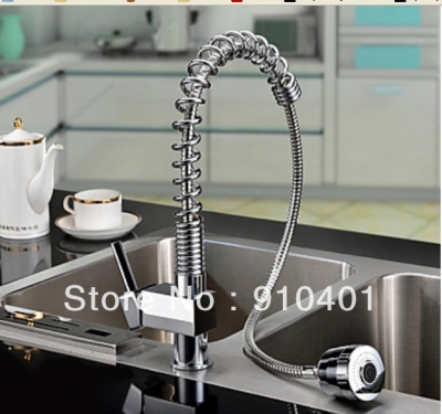 Wholesale And Retail Promotion Modern Chrome Brass Kitchen Faucet Pull Out Sprayer Swivel Spout Sink Mixer Tap