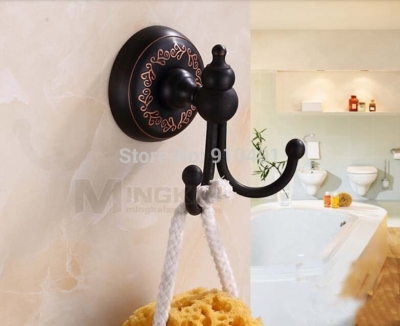Wholesale And Retail Promotion Oil Rubbed Bronze Bathroom Accessories Towel Coat Hooks Dual Robe Hook Hangers