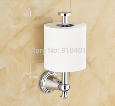Wholesale And Retail Promotion Wall Mounted Bathroom Toilet Paper Holder Chrome Brass Tissue Bar Paper Holder