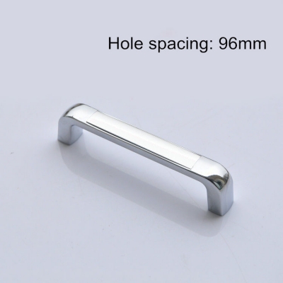 Zinc Alloy Cabinet Handle Cupboard Drawer Pull Bedroom Kitchen Handle Modern Furniture Pulls Bar White 96mm Hole spacing