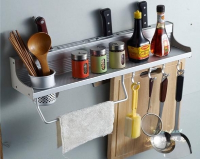 aluminum kitchen shelf storage rack tool holder spice holder spice shelf spice rack ketchen hardware [KitchenHardware-329|]