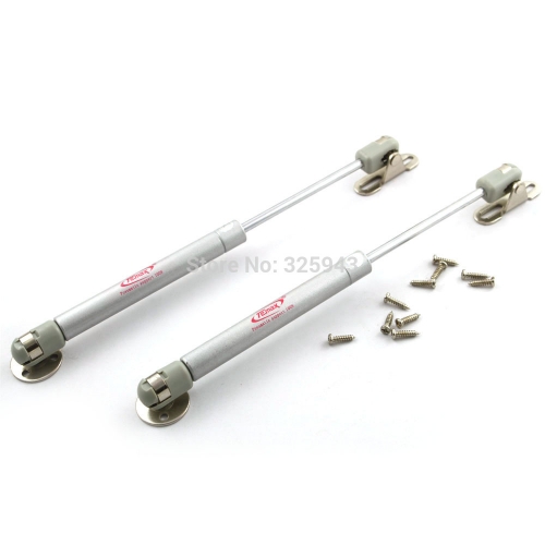 2x 100N Hydraulic Gas Strut Lift Support Kitchen Cabinet Supports Hinge spring brass cover cupboard