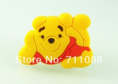 Prevent crash cute yellow bear handle Soft Cartoon handle environmental cabinet drawer handle children's room knob kid's handle