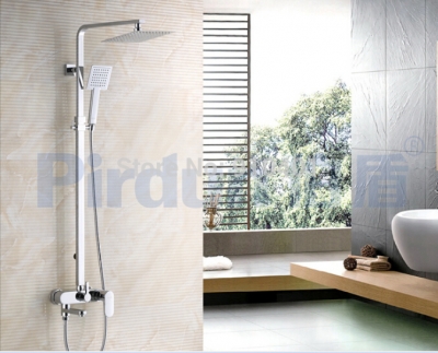 Wholesale And Retail Promotion Luxury Chrome Rain Shower Faucet Bathroom Tub Mixer Tap W/ Hand Shower Faucet