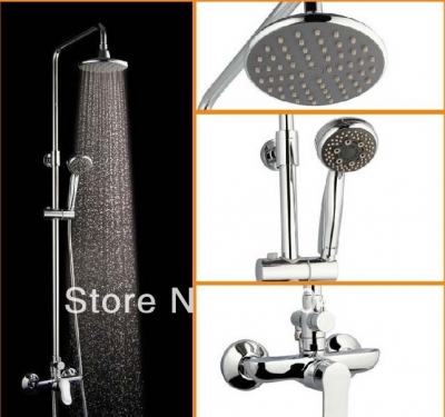 Wholesale And Retail Promotion Luxury Rainfall Bath Shower Faucet Tap Wall Mounted Chrome Shower Mixer Faucet