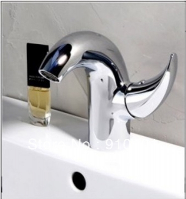 new Brass material European Style Chrome finished single handle deck mounted Basin Faucet Vessel Mixer Tap Single Lever