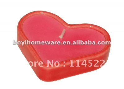 Holiday sale Ceramic heart shaped colored candle holders with wax scented candle wholesale and retail 500pcs/lot