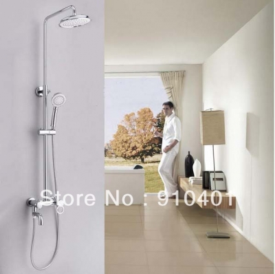 Wholesale And Retail Promotion Round Style Wall Mounted Bathroom Shower Faucet Bathtub Mixer Tap Hand Shower