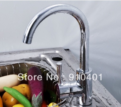 Wholesale And Retail Promotion Chrome Brass Swivel Spout Kitchen Bar Sink Faucet Vessel Mixer Tap Single Lever