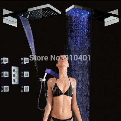 Wholesale And Retail Promotion Thermostatic Waterfall Shower Head Body Massage Jets Vavle Mixer Tap Hand Unit