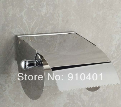 Wholesale And Retail Promotion Waterproof Wall Mount Chrome Bathroom Toilet Paper Holder Tissue Holder W/ Cover