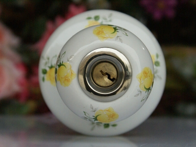 Free Shipping 1pc/lot Rose Ceramic Door Lock /home door lock/ Indoor lock with key