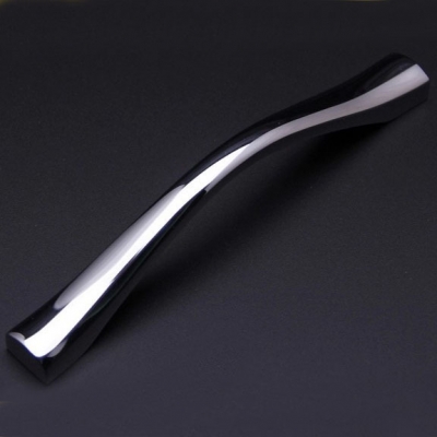 Long style Modern simple Bright chrome Solid Zinc alloy cupboard Knob Fashion Furniture handle drawer/closet pull