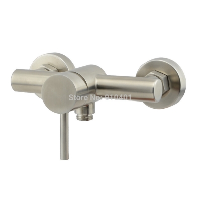 Wholesale And Retail Promotion Brushed Nickel Wall Mounted Bathroom Tub Faucet Single Handle Valve Mixer Tap