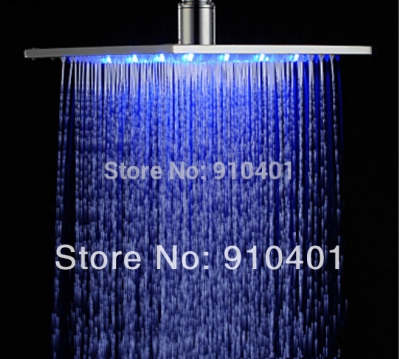 Wholesale And Retail Promotion NEW LED Color Changing Chrome Brass 8" Square Rainfall Shower Head Replacement