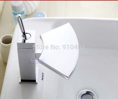 Wholesale And Retail Promotion NEW Luxury Waterfall Bathroom Basin Faucet Single Handle Vanity Sink Mixer Tap