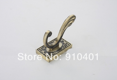 Wholesale And Retail Promotion Square Antique Brass Wall Mounted Bathroom Towel Hooks Wall Rack Coat Hangers