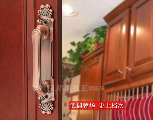 Wholesale Hardware accessories High quality Furniture handles Red copper Door handles Modern handles 279mm 2pcs/lot Free ship