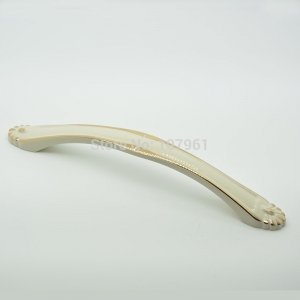 white coating + real gold plating simple style fashion funiture handle zinc alloy drawer pulls furniture for cupboard and drawer