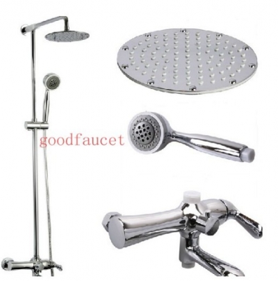 wholesale and retail Promotion Luxury Bathroom Shower Set Faucet w/Ultra-thin Top Shower & Handheld Shower
