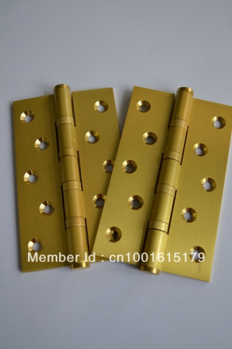 2 pcs of Solid Brass Hinges 5 inch Door Ball Bearing Hinges Satin Brass Finished