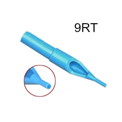 50pcs 9RT Round Tattoo Tips Blue Plastic Disposable Tattoo Nozzle Tips for Needles Nozzles Tube Tattoo Supplies Accessories
