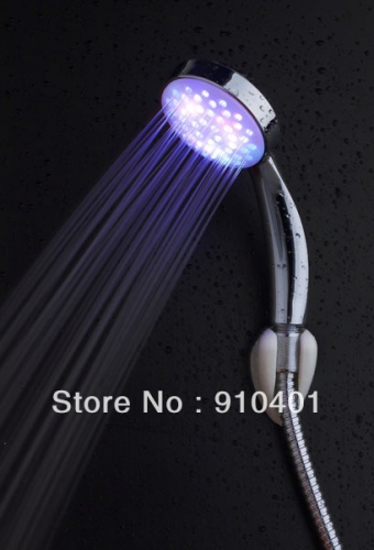 Amazing LED Temperature Control Romantic Multi-colors Light Bathroom Rain Shower Head