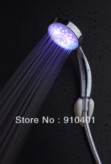 Amazing LED Temperature Control Romantic Multi-colors Light Bathroom Rain Shower Head [Shower head &hand shower-4162|]