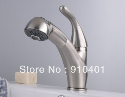 Contemporary lowest price high quality pull out kitchen &basin faucet.Solid Brass faucet,sink mixer tap(Brushed nickel)Z-001BN