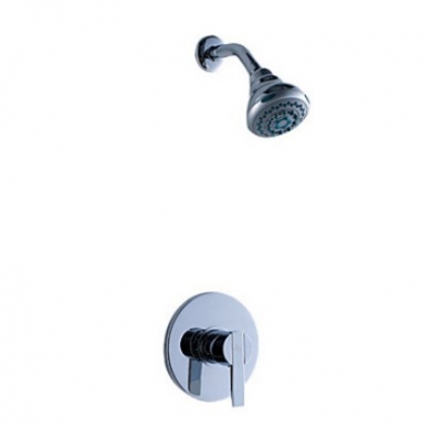 NEW Contemporary Wall Mounted Rainfall Shower Faucet Single Handle Shower Mixer Tap Chrome Finish