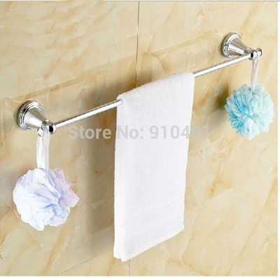 Wholesale And Retail Promotion Modern Chrome Brass Towel Rack Holder Single Bar Wall Mounted Bathroom Accessory
