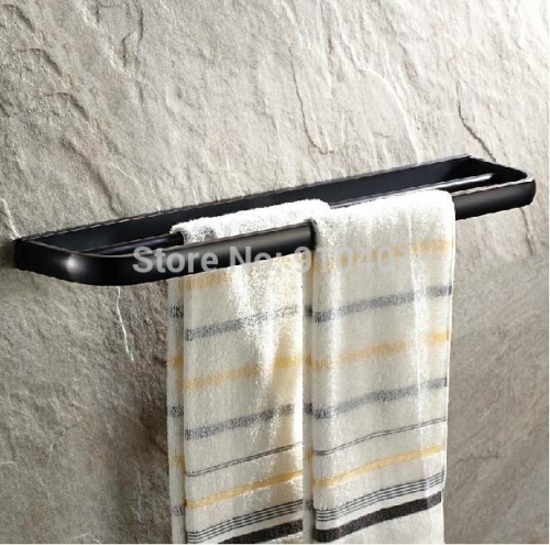 Wholesale And Retail Promotion Oil Rubbed Bronze Bathroom Towel Bar Bathroom Wall Mounted Dual Towerl Rack Bar