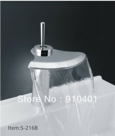 Wholesale and Retail Promotion NEW Round Style Waterfall Bathroom Basin Faucet Waterfall Vanity Sink Mixer Tap