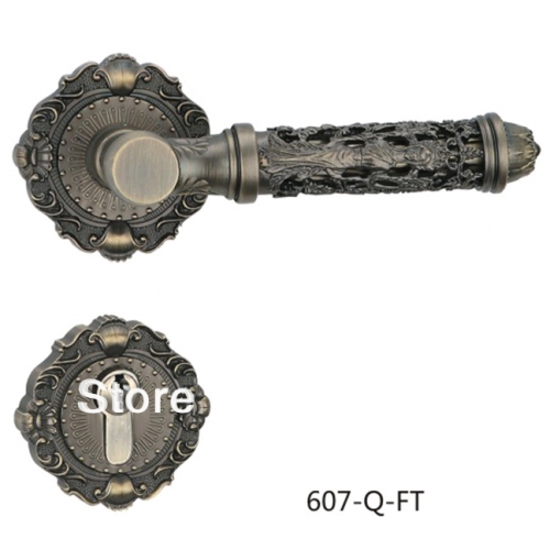 European style zinc alloy handle door lock High quality Classical Antique brown handle lockset