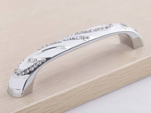 K9 Top Quality Crystal Glass Handle Knob Cabinet Door New (C.C.:96mm,Length:110mm)