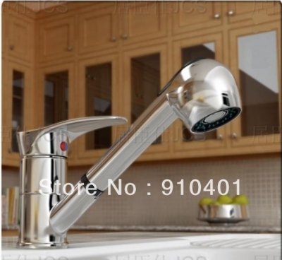 Wholesale And Retail Promotion Modern Pull Out Swivel Spout Kitchen Faucet Dual Sprayer Spout Sink Mixer Tap [Chrome Faucet-1017|]