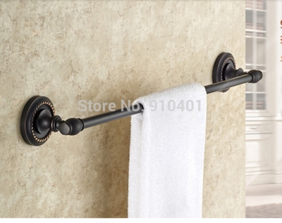 Wholesale And Retail Promotion NEW Oil Rubbed Bronze Wall Mounted Bathroom Towel Rack Holder Single Towel Bar