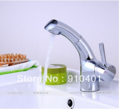 Wholesale And Retail Promotion Polished Chrome Pull Out Bathroom Basin Faucet Kitchen Bar Sink Mixer Tap Chrome